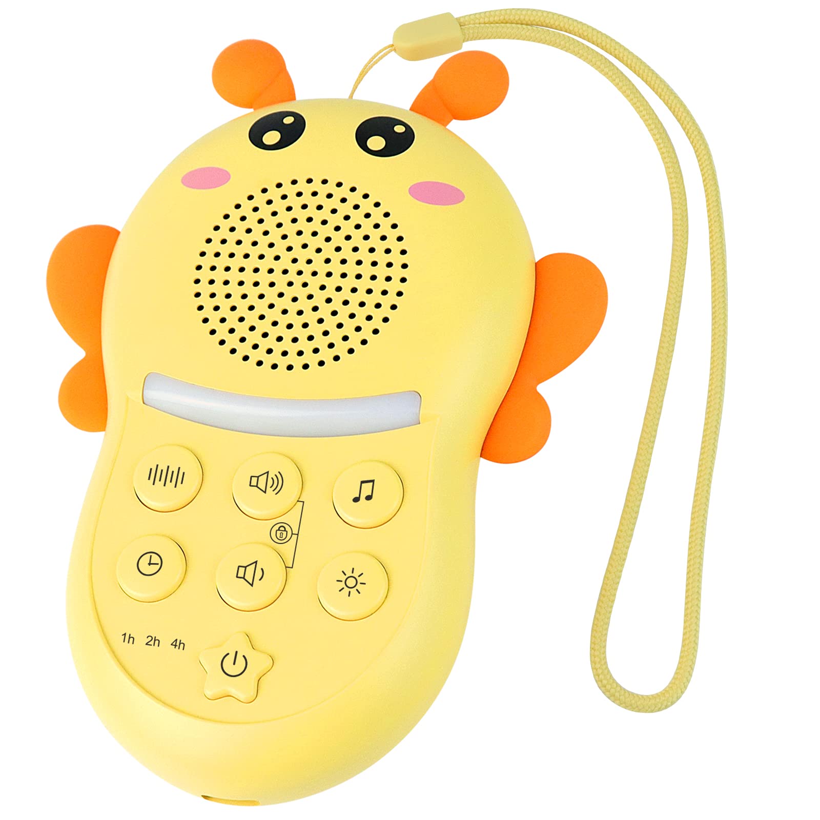 Portable White Noise Machine for Babies & Kids - Rechargeable Baby Sound Machine with Night Light, Sleep Soother & Lullabies | Perfect for Nursery, Travel & Baby Shower Gifts
