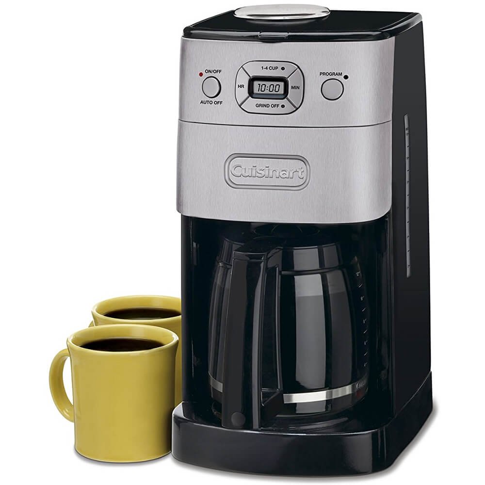 Cuisinart DGB-625BCFR 12-Cup Grind & Brew Automatic Coffee Maker with Fresh Bean Grinder - Black (Renewed) | Perfect for Home, Office & Entertaining