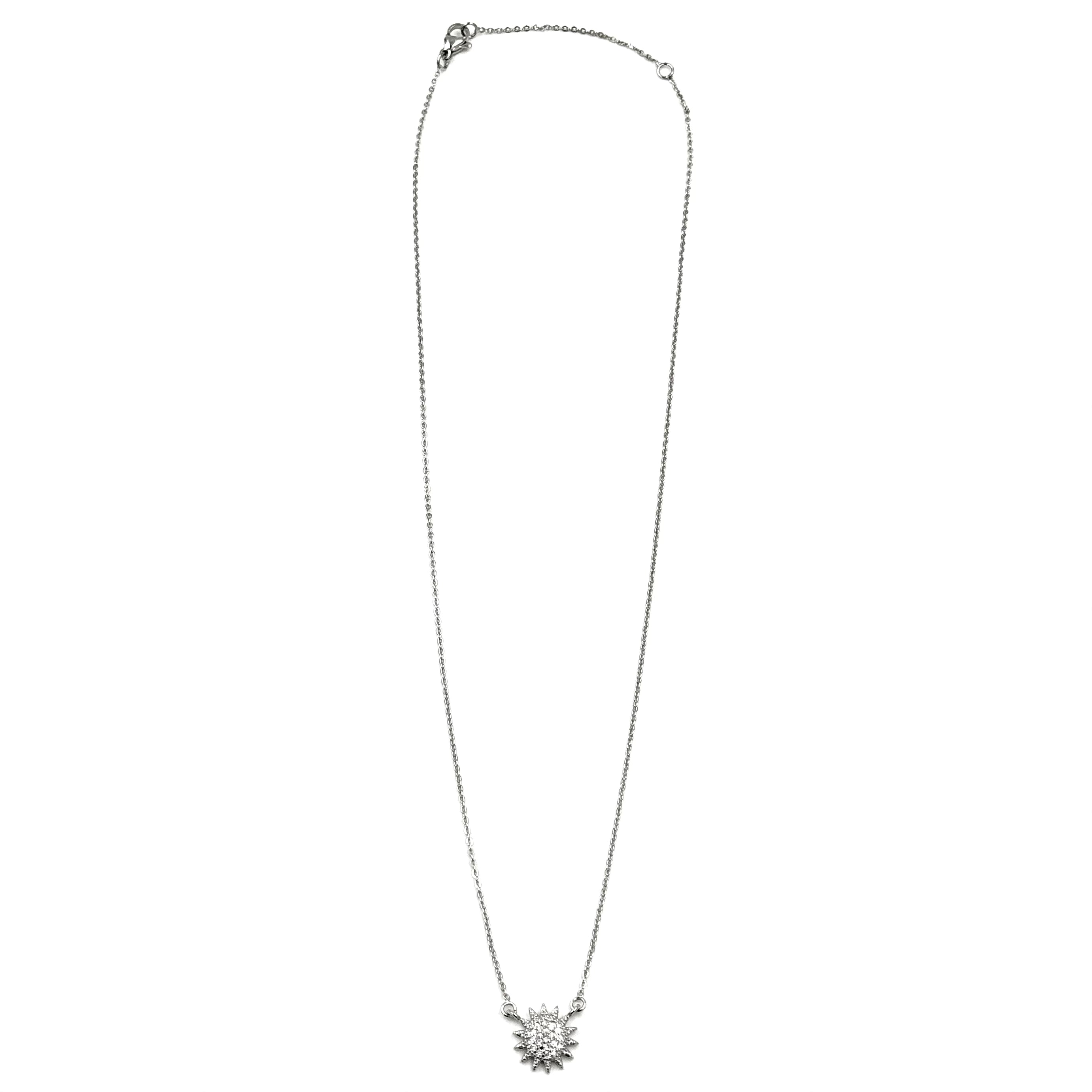 Ashley Gold Stainless Steel CZ Sun Pendant Necklace for Women - Elegant Jewelry Gift for Birthday, Anniversary & Special Occasions