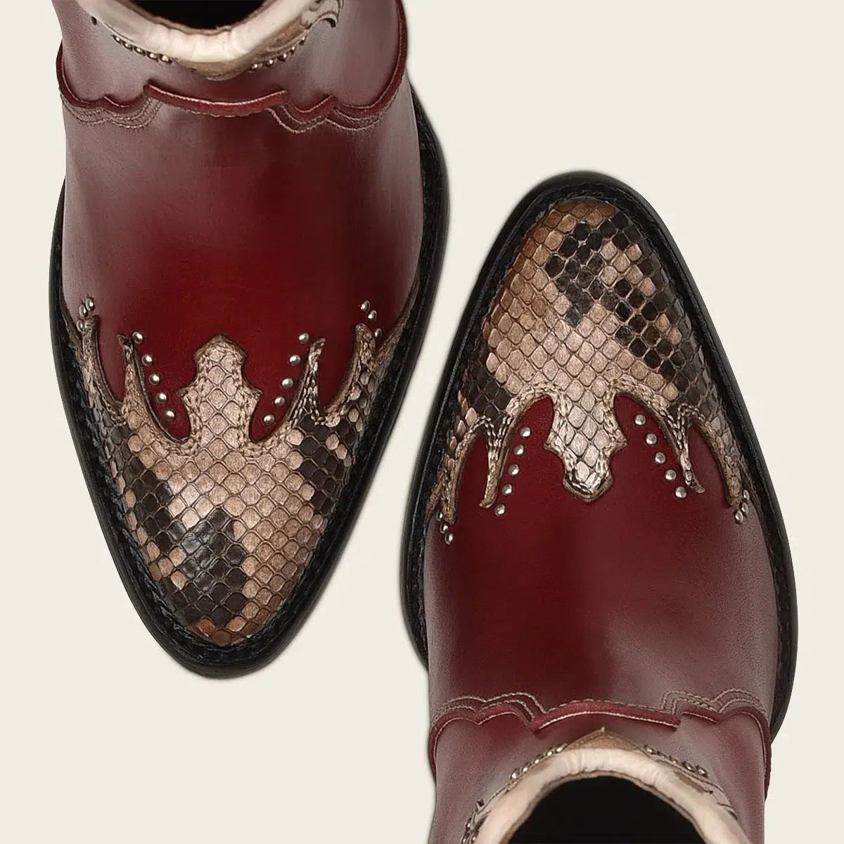 Stylish Women's Red Fashion Python Skin Ankle Boots - Perfect for Parties, Night Out & Casual Wear