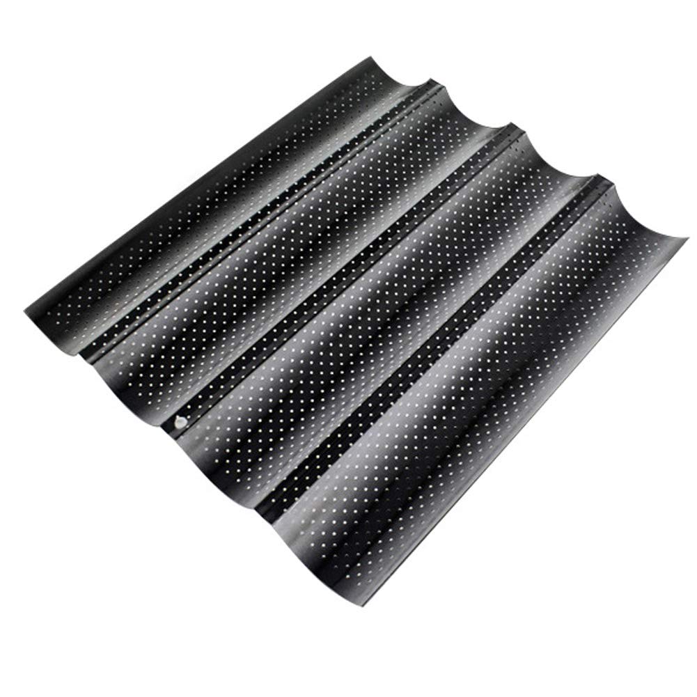 VALINK Wave Shape French Bread Baking Tray - Non-Stick Baguette Mold, Cake Toast Pan, Loaf Bakeware for Perfect Homemade Bread | Ideal for Bakers, Home Kitchens & Professional Bakeries