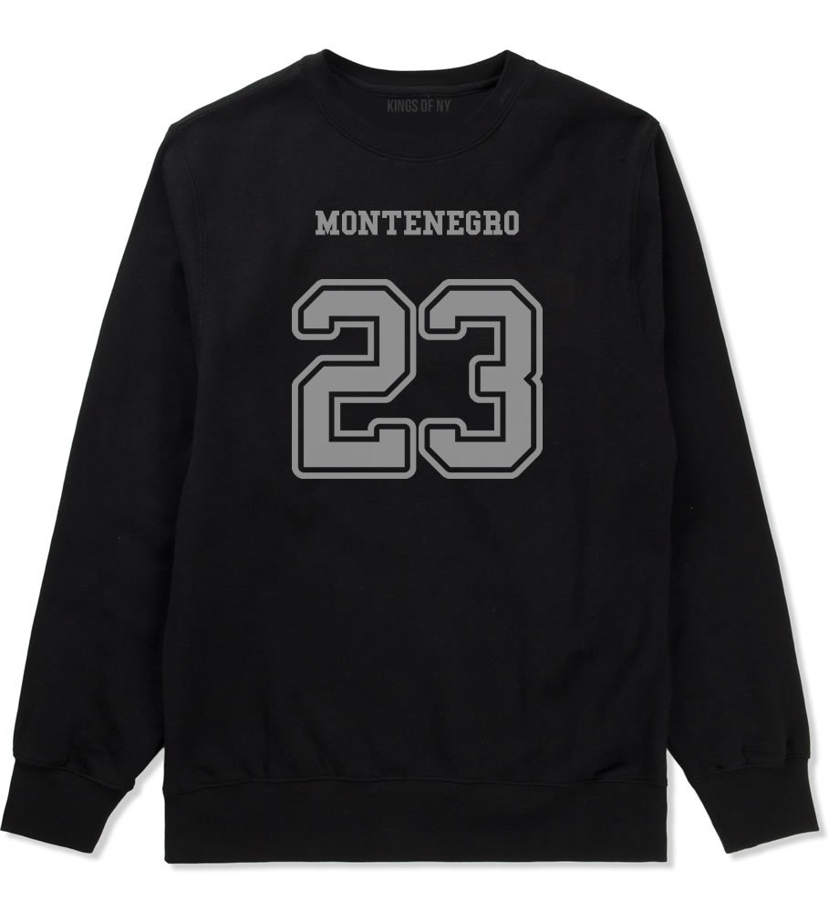 Montenegro National Team 23 Sport Style Jersey Crewneck Sweatshirt - Men's Football Fan Apparel for Game Day & Casual Wear