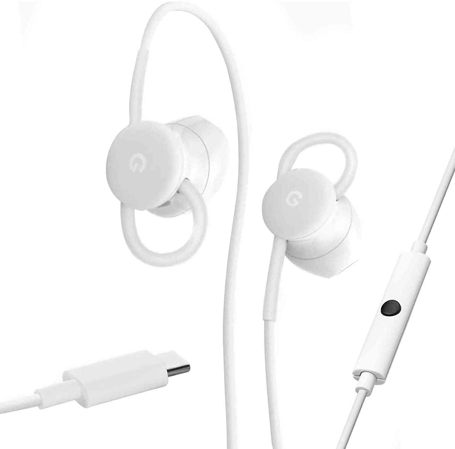 UrbanX USB-C Wired Earbuds with Built-in Mic | Noise Isolating Headphones for Samsung Galaxy S21 5G/S20/Note 20 & All Type-C Devices (White) - Perfect for Commuting, Workouts & Online Meetings
