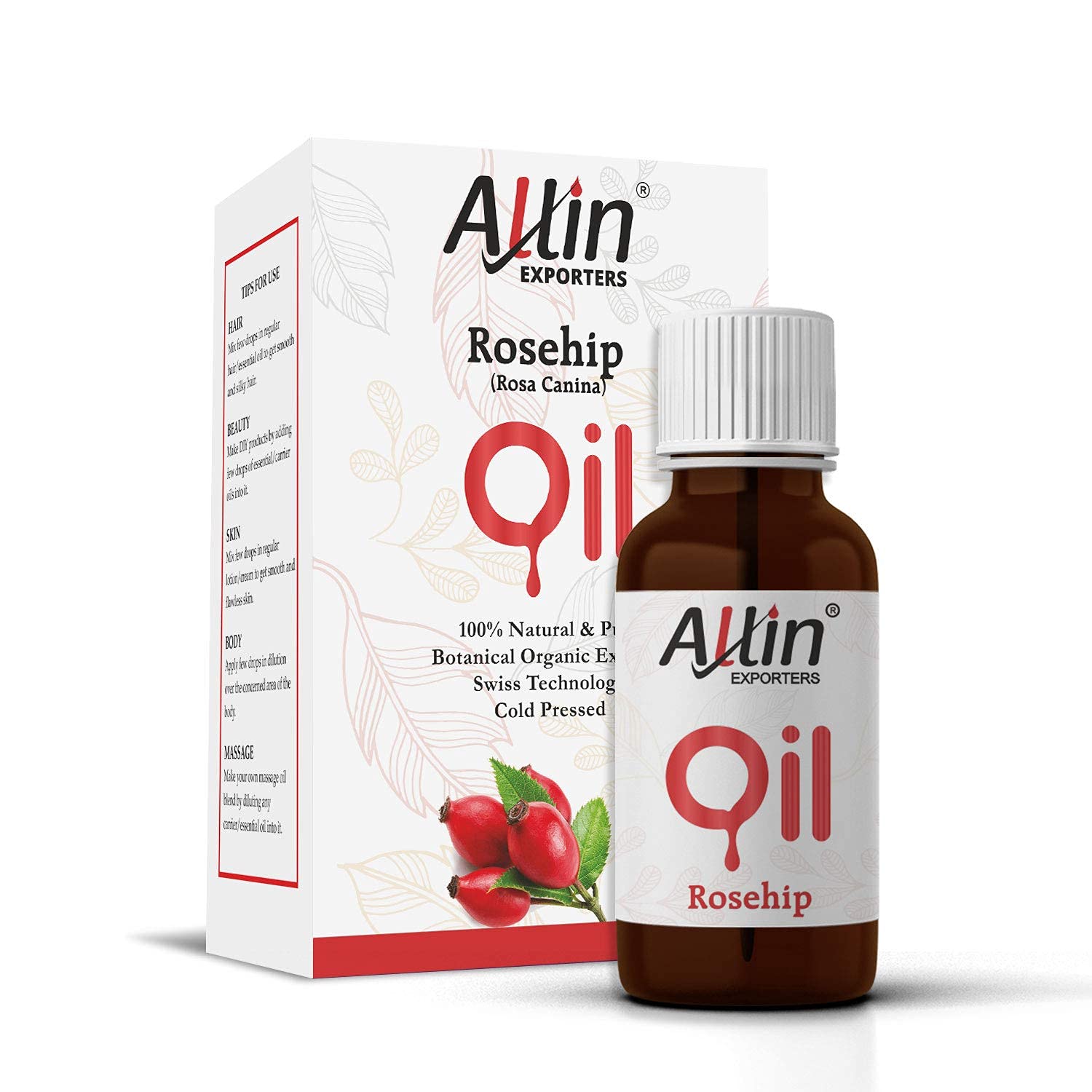 **Organic Rosehip Carrier Oil - 100% Pure, Cold Pressed for Skin Moisturizing, Hair Care & Massage | 15ml | Natural Anti-Aging & Scar Treatment | Perfect for DIY Beauty & Aromatherapy**