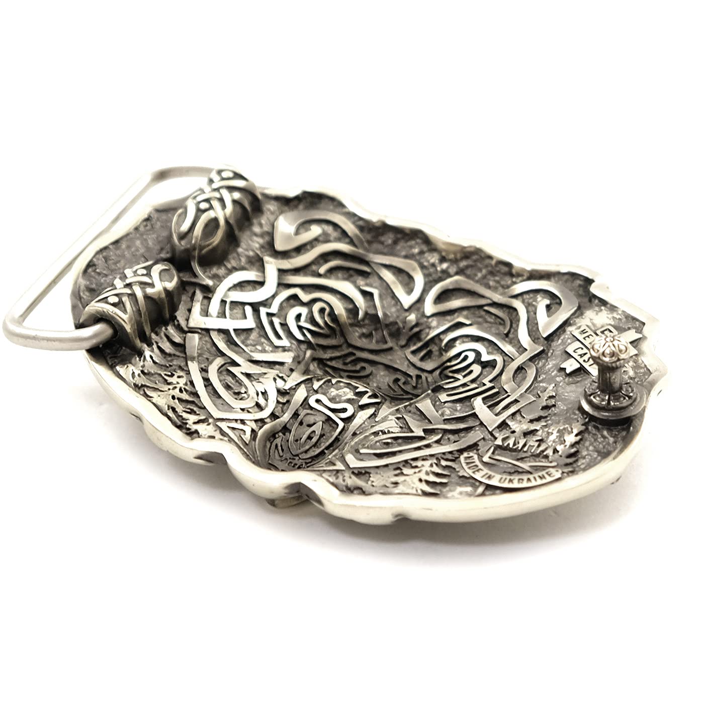 Wild Grizzly Bear Solid Nickel Silver Belt Buckle - Handcrafted North American Brown Bear German Silver Western Buckle for Cowboy, Biker & Outdoor Enthusiasts | Perfect for Jeans, Leather Belts & Western Fashion Accessories