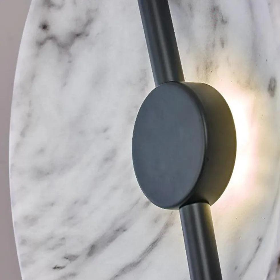 Modern White Disc Textured Floor Lamp - Adjustable LED Standing Light for Living Room, Bedroom & Office - Stylish Home Decor Lighting for Reading & Relaxation