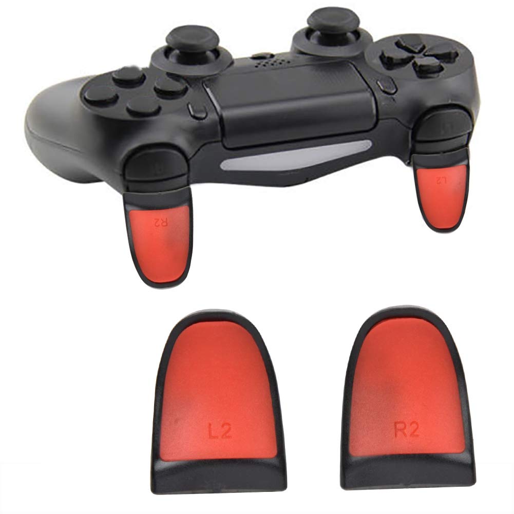 Cuifati L2 R2 Trigger Extender for PS4 Controller - Soft Touch Grip, Anti-Slip Game Improvement Adjuster for Playstation 4/PS4 Pro/PS4 Slim (Red) | Enhanced Gaming Comfort for Long Sessions & Competitive Play