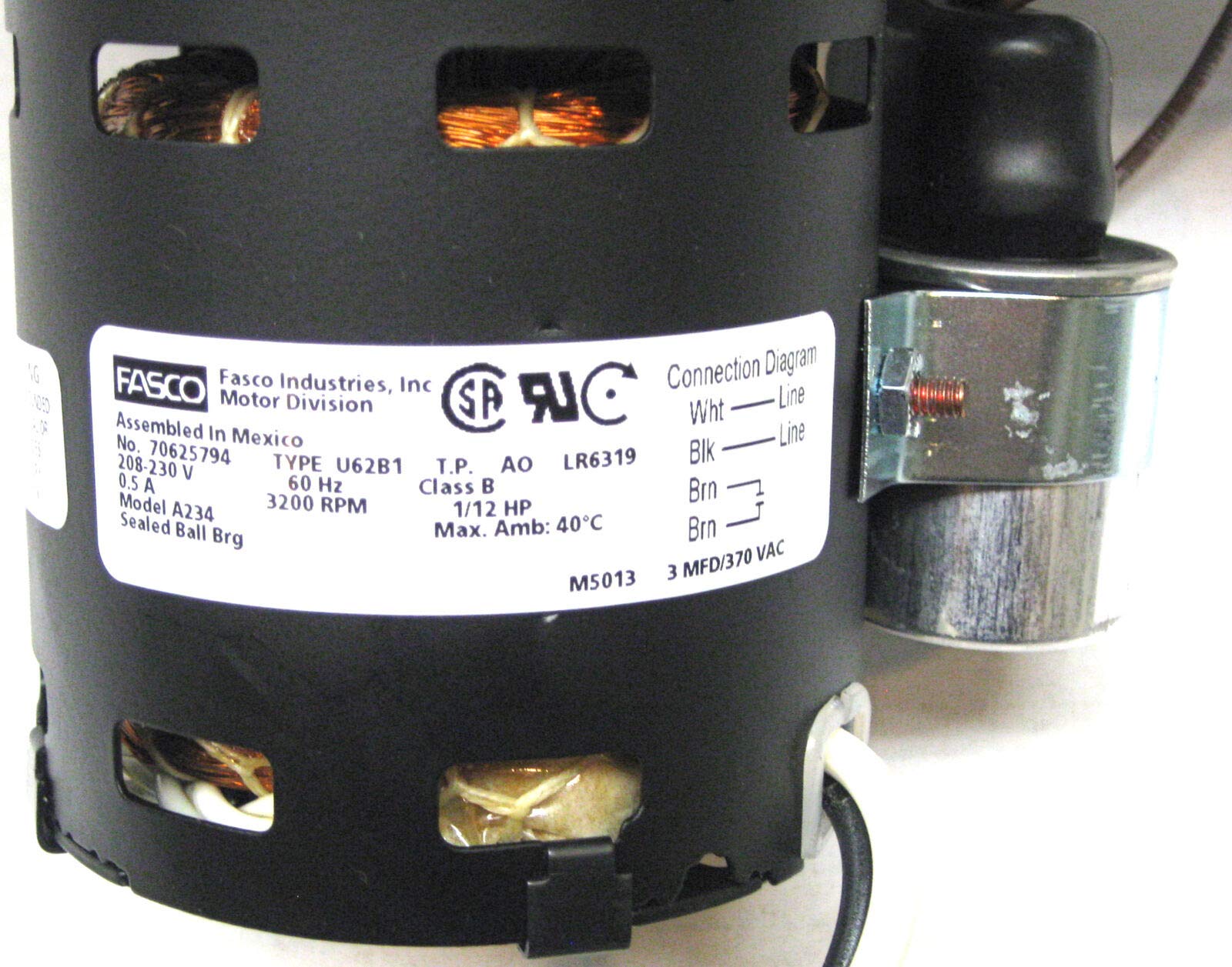 Fasco A234 Furnace Inducer Motor Replacement for York 7062-5155 102529 7062-5267 - Compatible with Gas Furnace Blower Systems, HVAC Repair & Maintenance