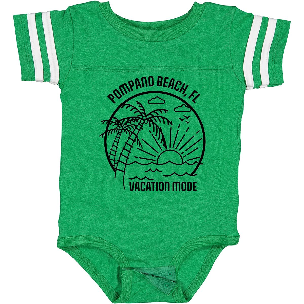 Inktastic Summer Vacation Mode Pompano Beach Florida Baby Bodysuit - Cute Florida-Themed Outfit for Infants & Toddlers - Perfect for Beach Trips, Family Photos & Vacation Souvenirs