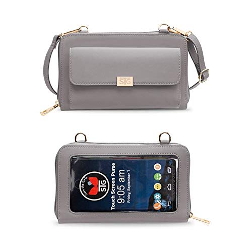 Save the Girls Captiva RFID Blocking Touchscreen Crossbody Purse - 10 Credit Card Slots & 2 Pockets - Smartphone Wallet for Women (Perfect for Travel, Shopping & Everyday Use)