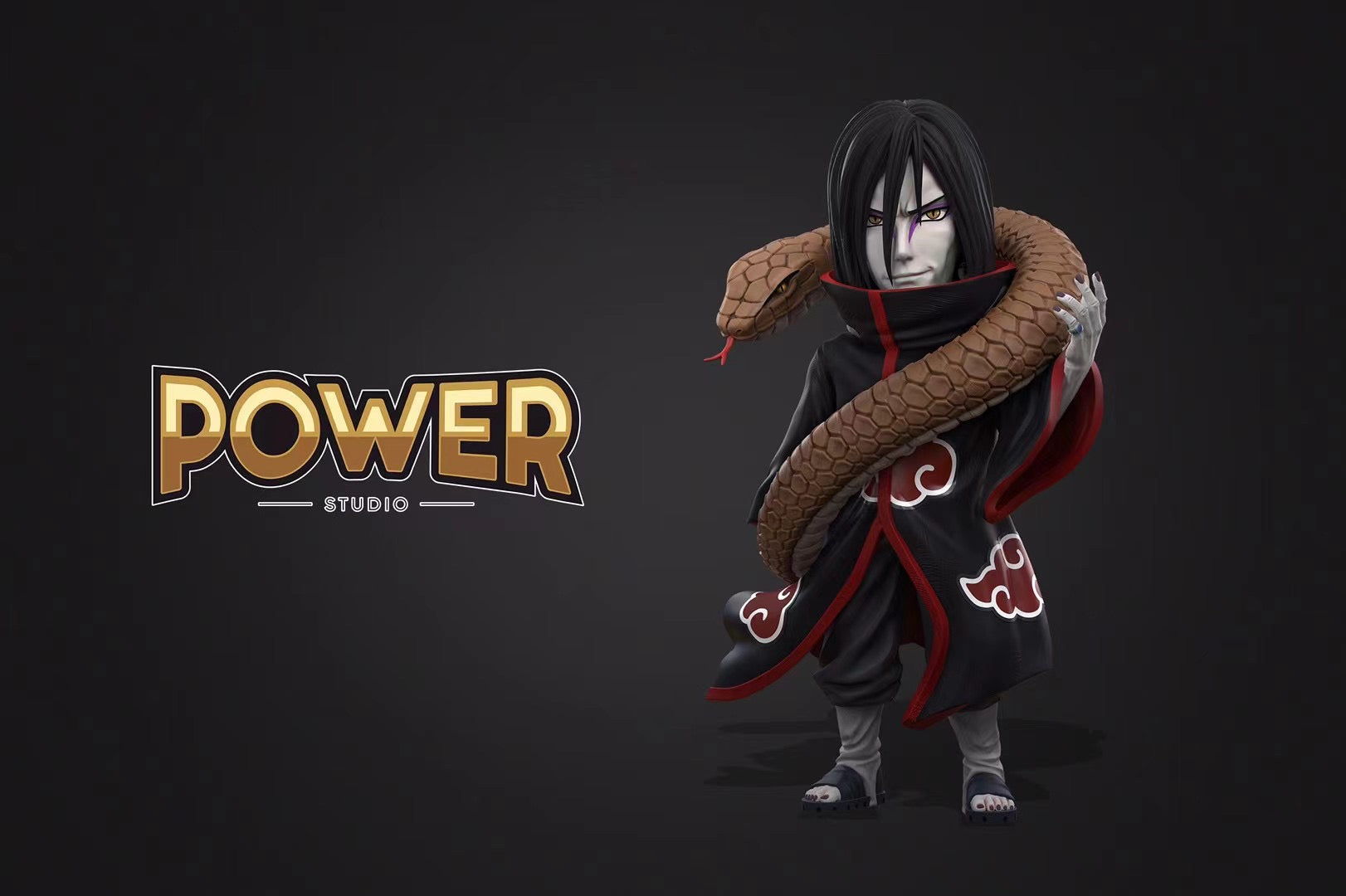 Power Studio Orochimaru Anime Action Figure - Collectible Naruto Character Model for Fans & Decor