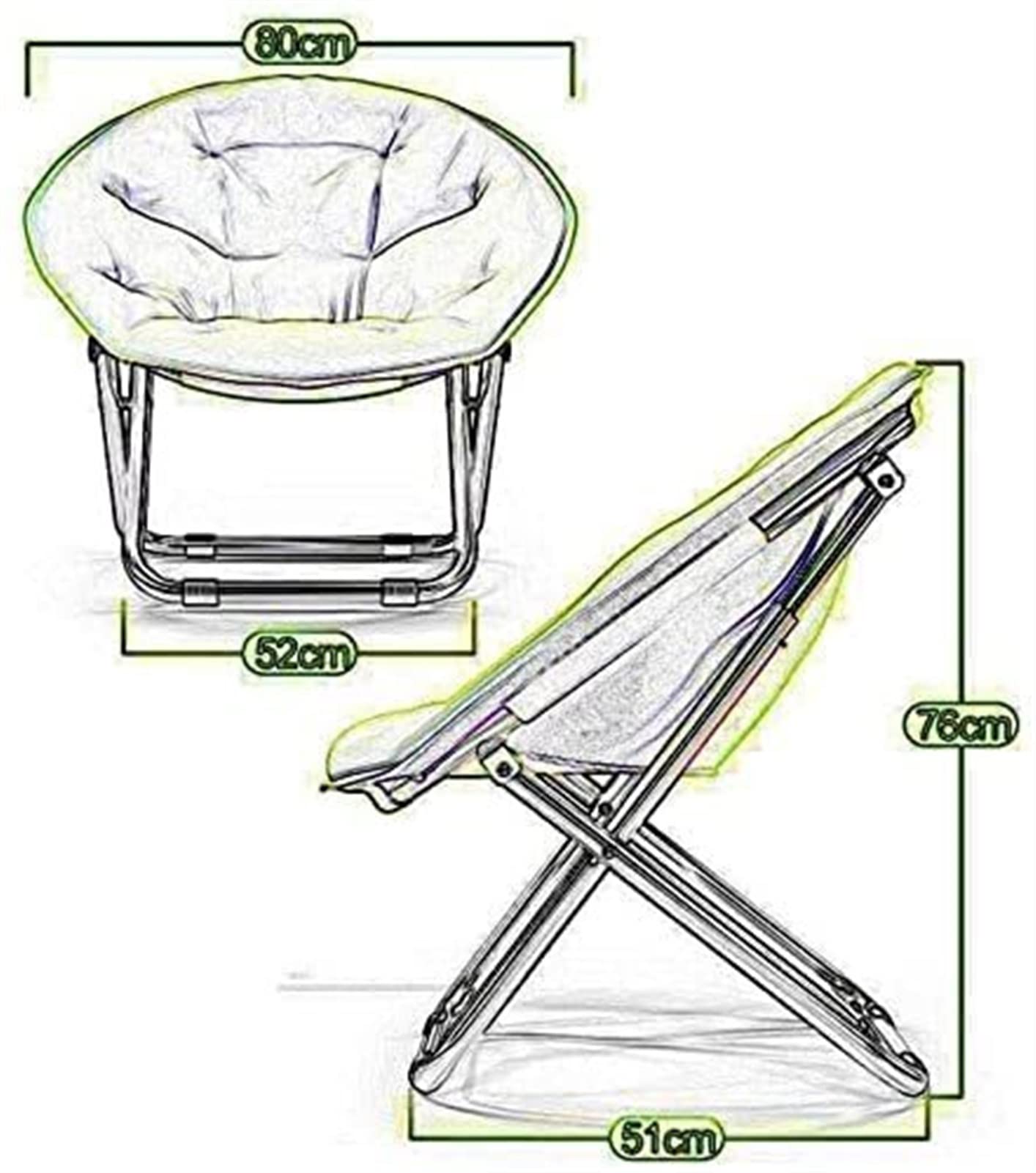 Ergonomic Office Chair & Portable Folding Beach Chair - Adjustable Backrest for Indoor Work, Outdoor Relaxation in Garden, Poolside or Lunch Break - Lightweight Canvas Sunbed with Carry Bag