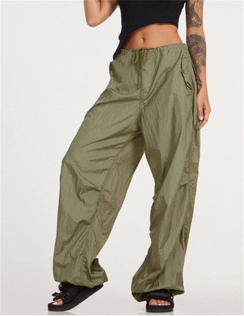 LELEBEAR Women's Baggy Cargo Pants - Low Waist Y2K Streetwear Casual Parachute Pants | Hip Hop Fashion, 90s Style Outfits | Trendy Loose Fit Cargo Pants for Concerts, Streetwear & Everyday Wear | Perfect for Urban Fashion, Travel, Weekend Outings & Night Out Parties | Great for Street Photography, College Campus & Coffee Dates | Ideal for Casual Wear, Fashion Shows & Daily Comfort | Best for Outdoor Adventures, Raves, Music Festivals, Skating & Hiking