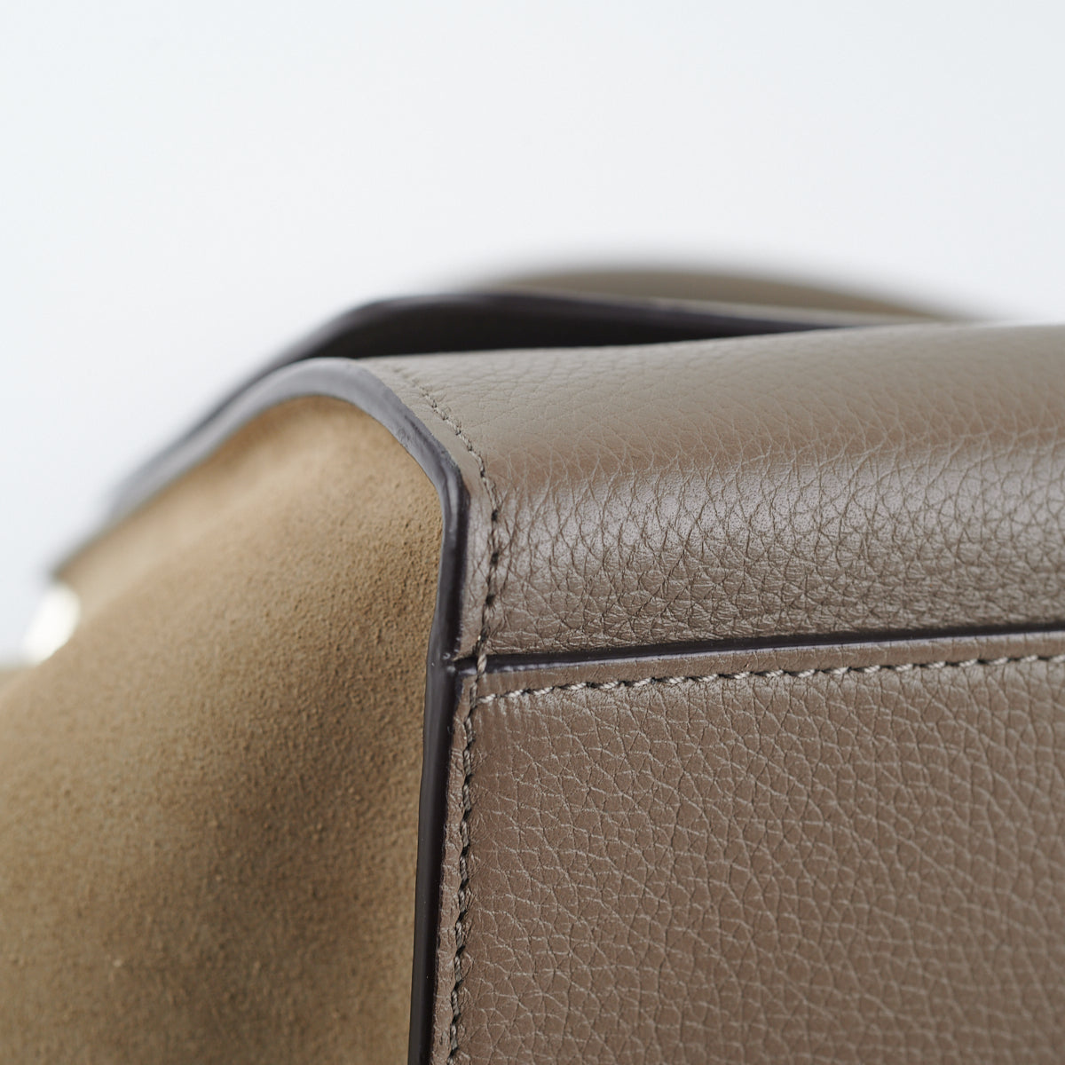 Celine Small Trapeze Handbag in Taupe Leather - Luxury Crossbody Bag for Women, Perfect for Work, Travel & Evening Events