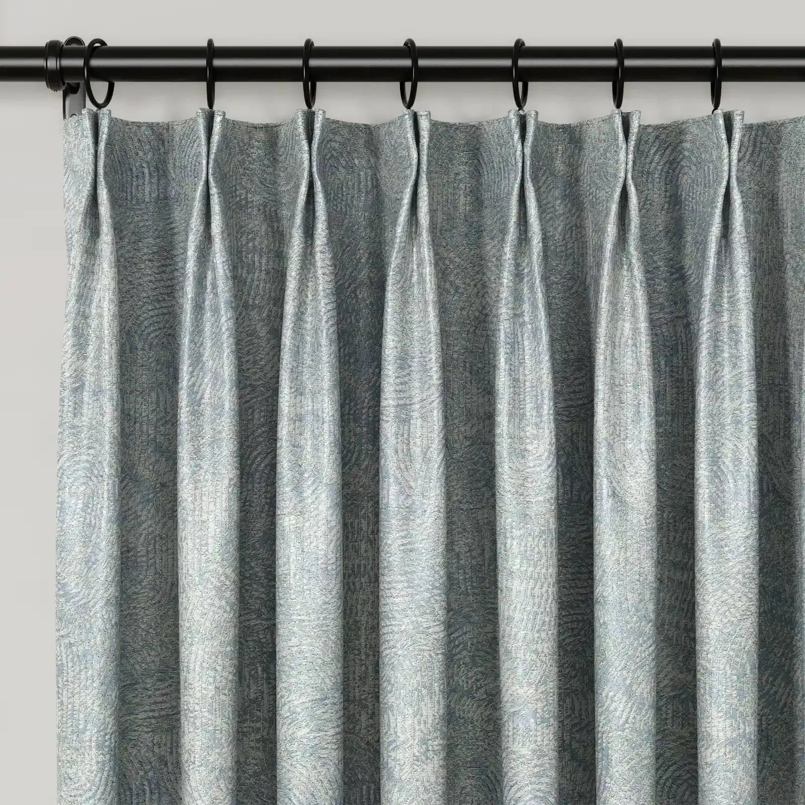 Lydia Rib Jacquard Curtains - Elegant Pleated Window Drapes for Living Room & Bedroom - Blackout Thermal Insulated Sheer Panels for Home Decor