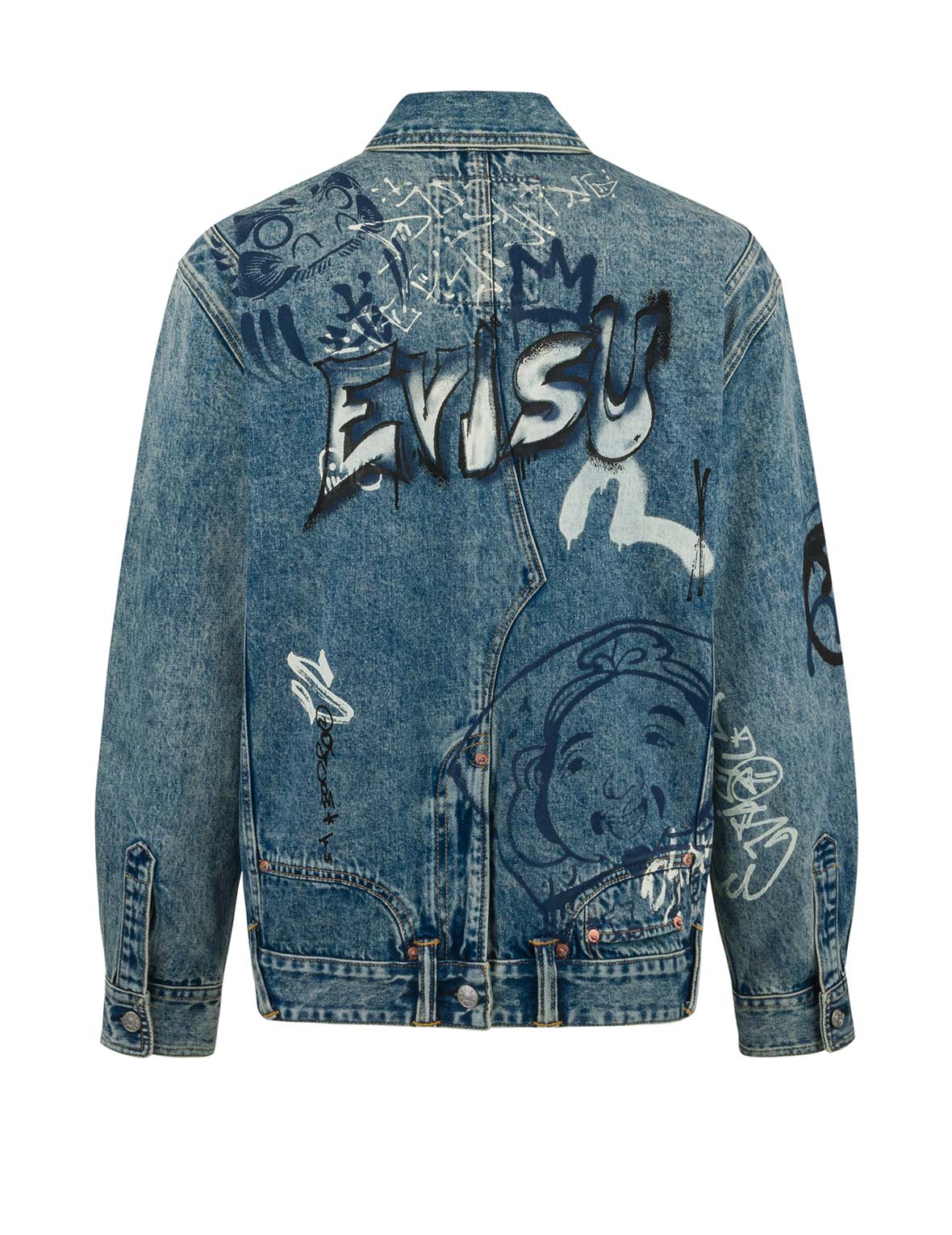 Trendy Graffiti Prints Denim Jacket for Men & Women | Vintage Style Regular Fit Jean Jacket | Perfect for Streetwear, Casual Outfits & Urban Fashion