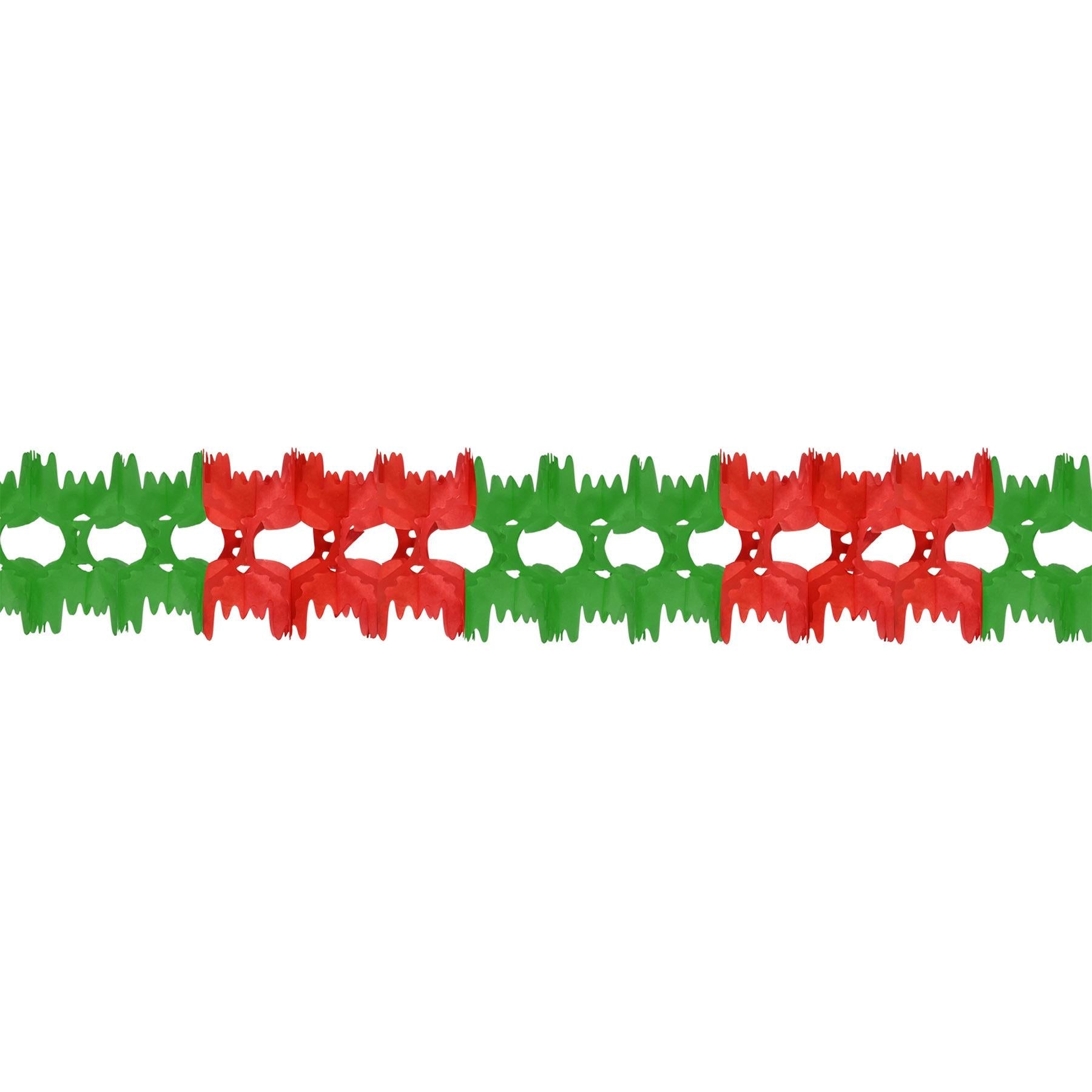 12 Pack Beistle Christmas Garland Decorations - Red and Green Holiday Party Decor for Tree, Mantel, and Home Festive Decorating