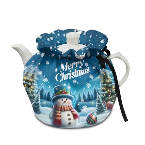 Blue Winter Snowman