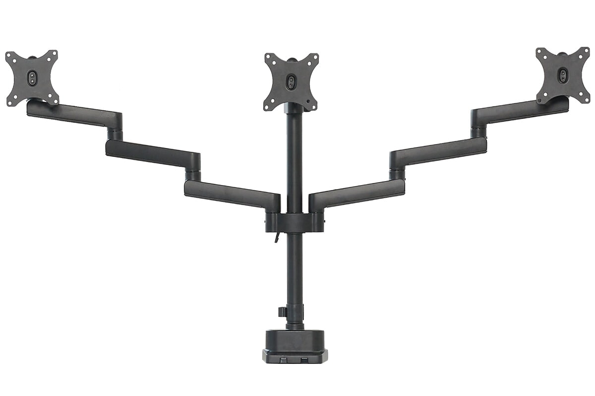 Uplifting Actiflex II Triple Monitor Arm Stand - Adjustable Ergonomic Desk Mount for 3 Screens - Perfect for Home Office, Gaming Setup & Workspace Efficiency