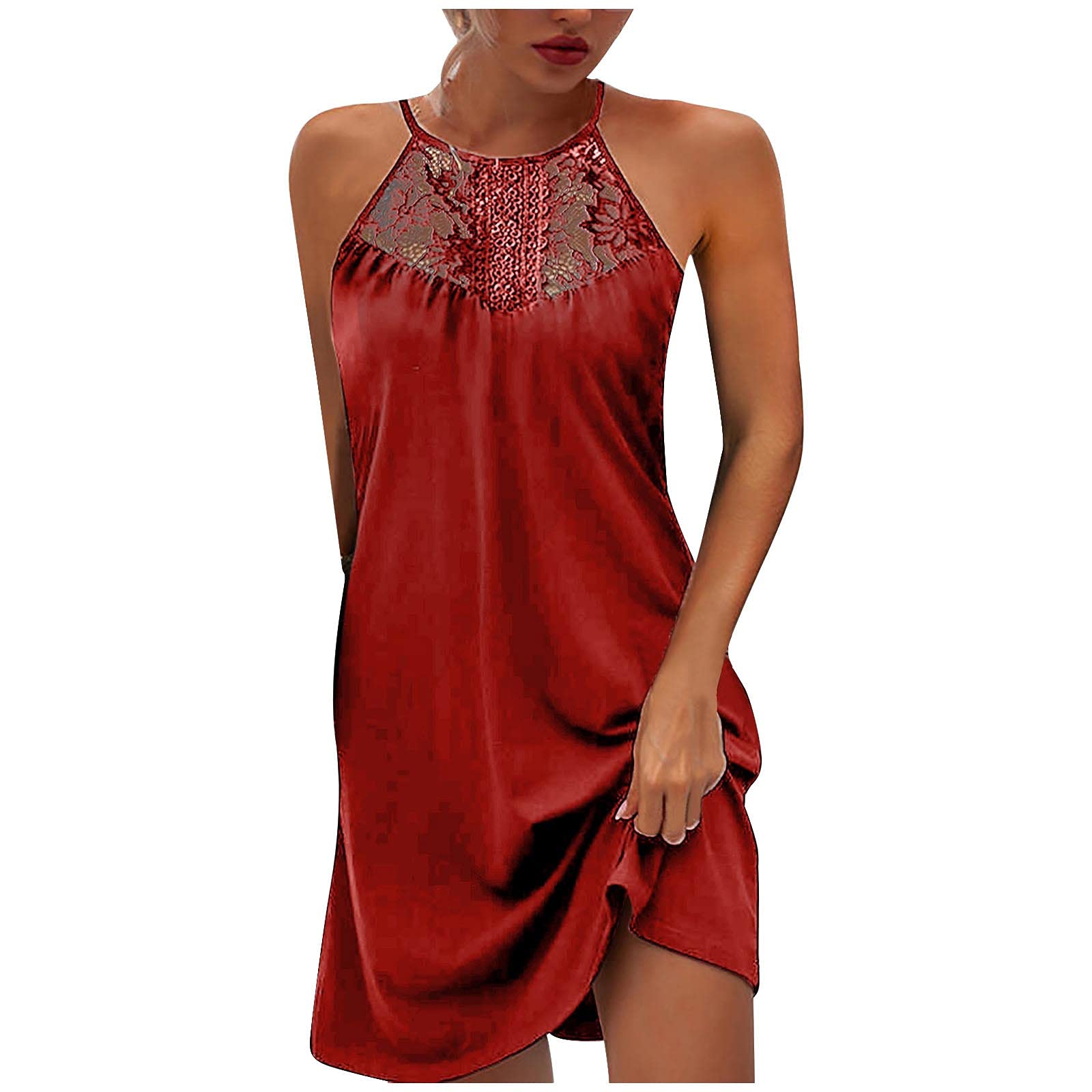 Elegant Y2K Lace Cami Cocktail Dress for Women - Sleeveless Loose Summer Mini Dress for Wedding Guest & Party | Perfect for Night Out, Date Night, and Special Occasions