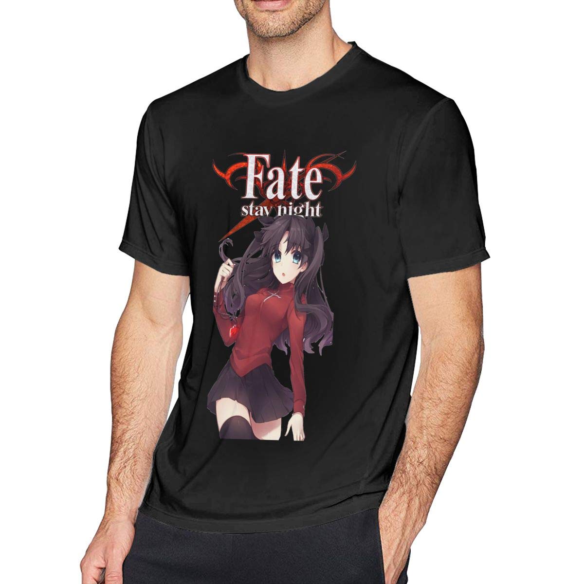 Fate Zero & Fate Stay Night Saber Men's Cotton Casual Short Sleeve T-Shirt - Anime Cosplay Gift for Fans, Gaming Conventions & Everyday Wear