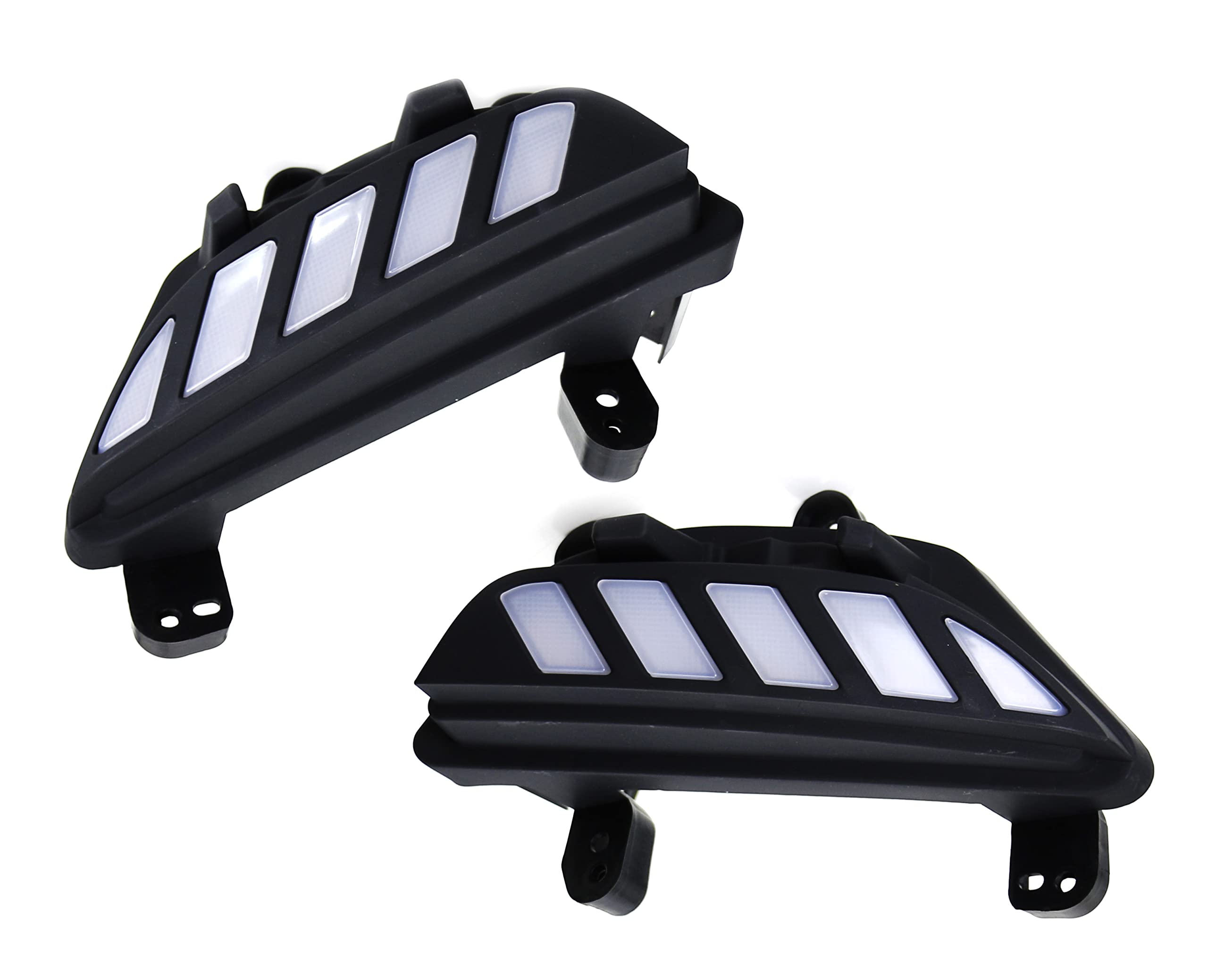 iJDMTOY Switchback LED Daytime Running Lights Assembly for 2015-2020 Fiat 124 Spider - 6 Xenon White DRL LEDs & 16 Amber Yellow Turn Signal LEDs - Perfect for Enhanced Visibility and Style Upgrade