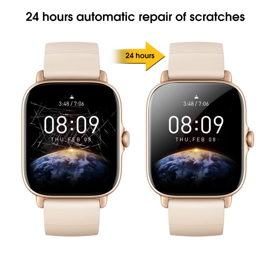 Fire-Boltt Solaris 1.78 Inch Smart Watch Screen Protector - 2 Pack 9H Hardness TPU Film, Anti-Scratch, Touch Sensitive, Ultra Thin & Durable for Workouts, Running & Daily Use
