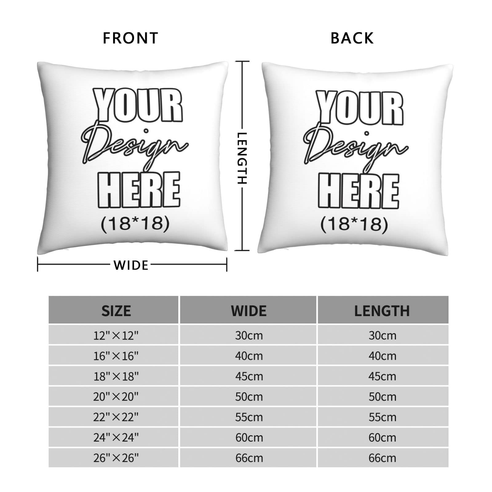 Custom Photo Throw Pillow 18x18 Inch - Personalized Pet, Couple & Wedding Keepsake Pillow Cover for Indoor Outdoor Decor - Perfect for Home, Sofa, Bedroom & Gift Giving