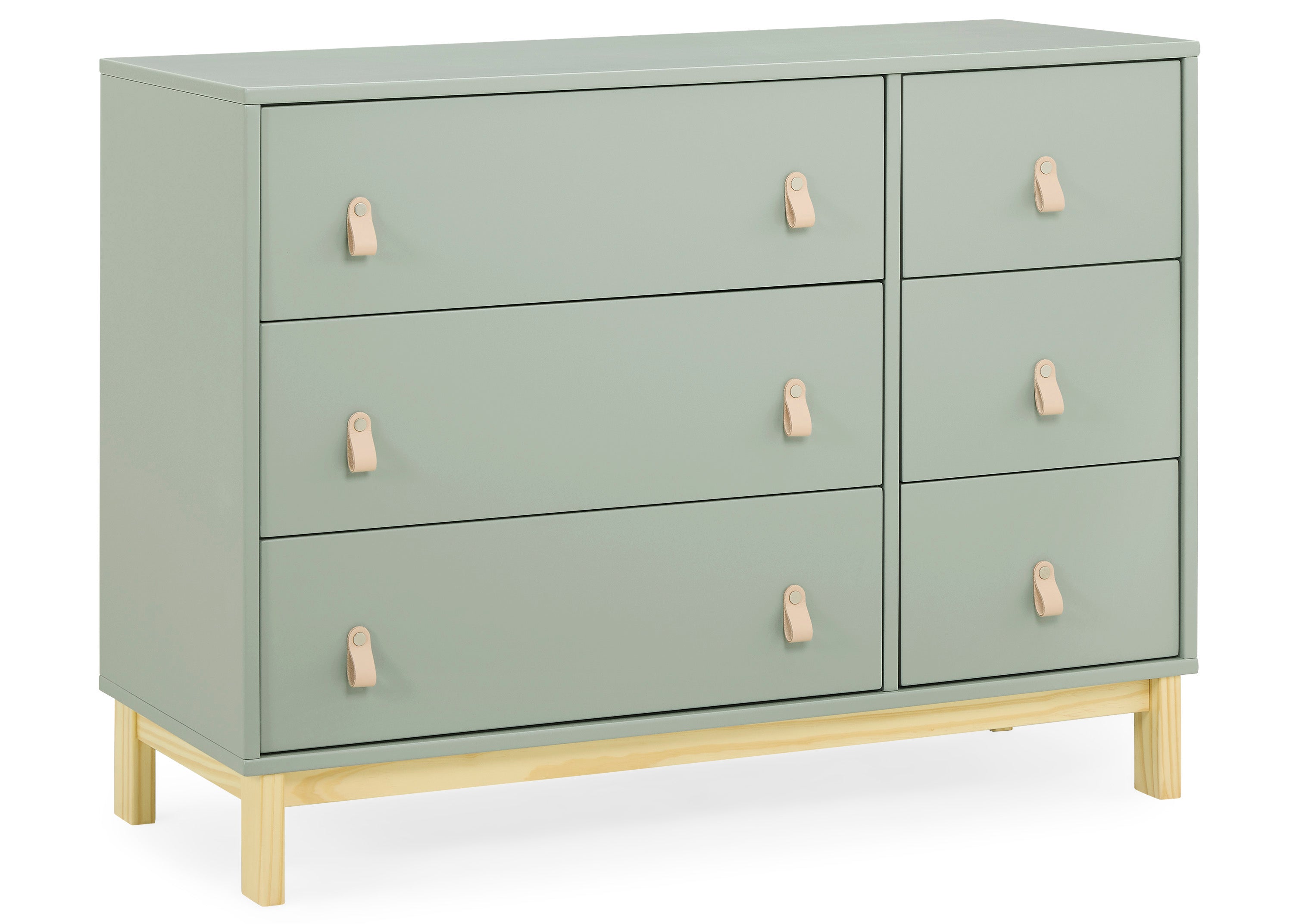 BabyGap Legacy 6-Drawer Dresser with Leather Pulls & Interlocking Drawers - Nursery Storage Solution for Baby Clothes, Blankets & Essentials