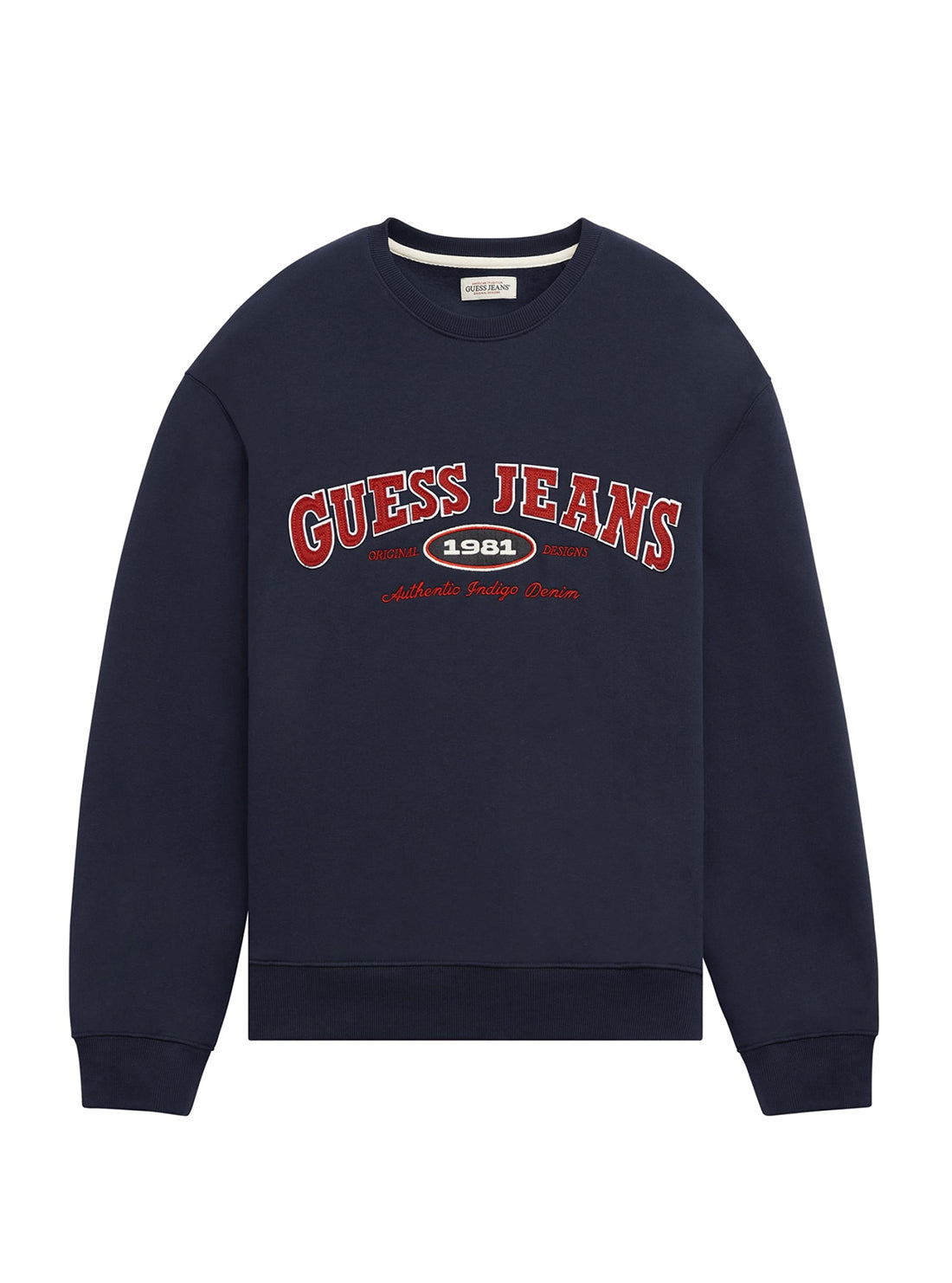 Guess Women's Navy Blue Original Jumper - Stylish Casual Denim Jacket for Everyday Wear, Date Nights & Weekend Outings