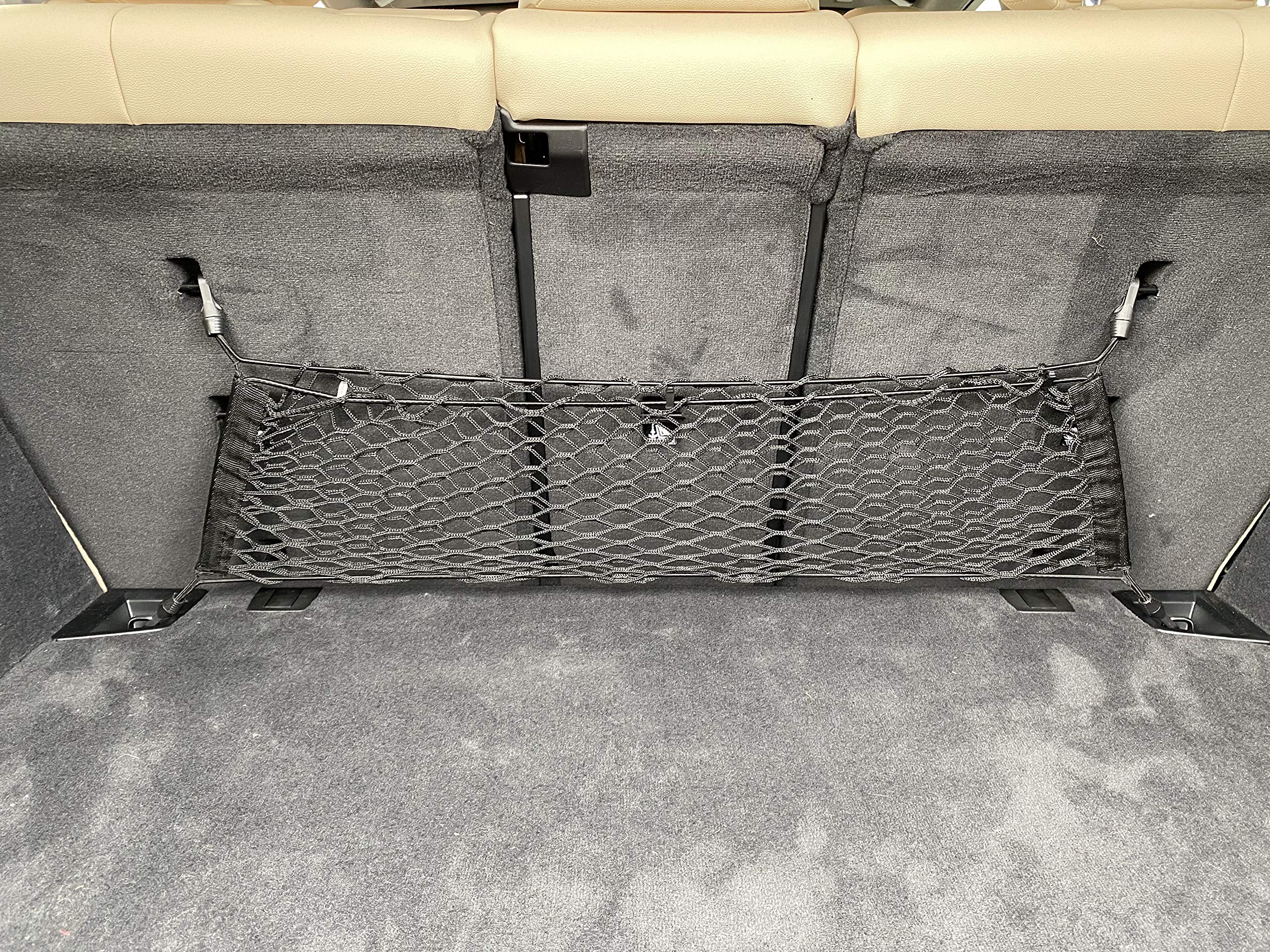 Premium Black Rear Seat Envelope Style Trunk Cargo Net for BMW X5 G05 2020-2025 - Durable SUV Storage Organizer - Car Accessories for Travel & Shopping - Perfect for Road Trips, Groceries & Sports Equipment