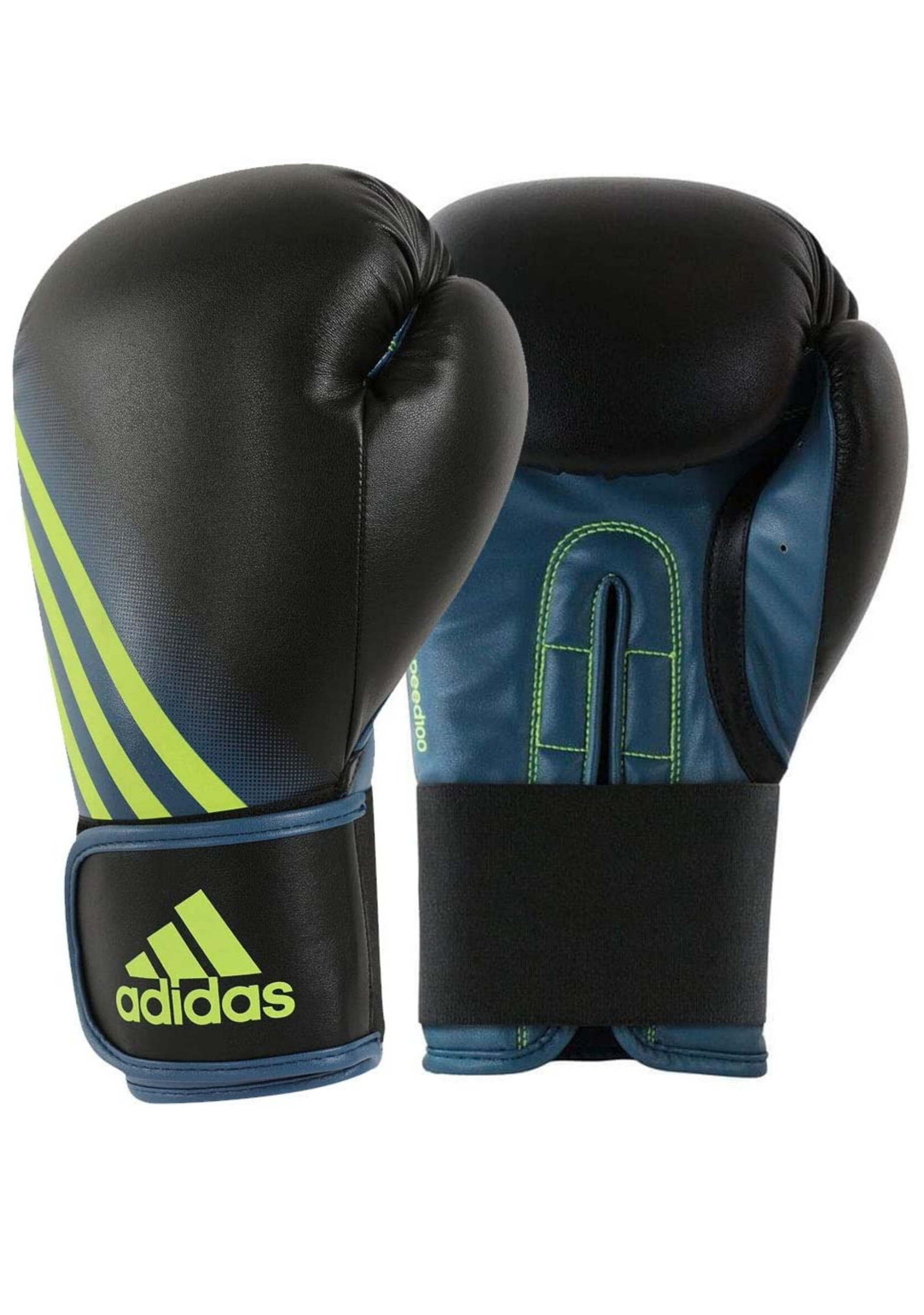 Adidas Unisex Speed 100 Boxing Gloves - Black Tech Ink/Solar Yellow - Premium Training Gloves for Boxing, MMA, Kickboxing & Fitness Workouts - Ideal for Sparring, Bag Work & Gym Training