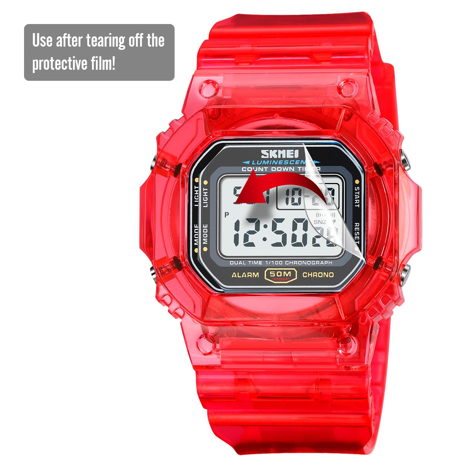 RNONDRY Unisex Digital Watch - Waterproof Clear Display with Date, Alarm & Countdown Timer - Sport Watch for Men, Women, Boys & Girls - Perfect for Swimming, Running & Outdoor Activities