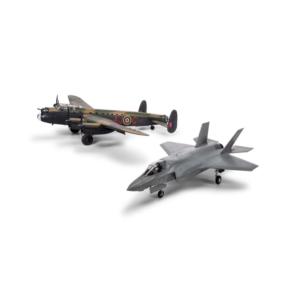 Airfix 50191 1/72 Scale Dambusters 80th Anniversary Gift Set - Avro Lancaster & Lockheed Martin F-35B Lightning II Model Kits - Perfect for Collectors, History Enthusiasts, and Display Cases