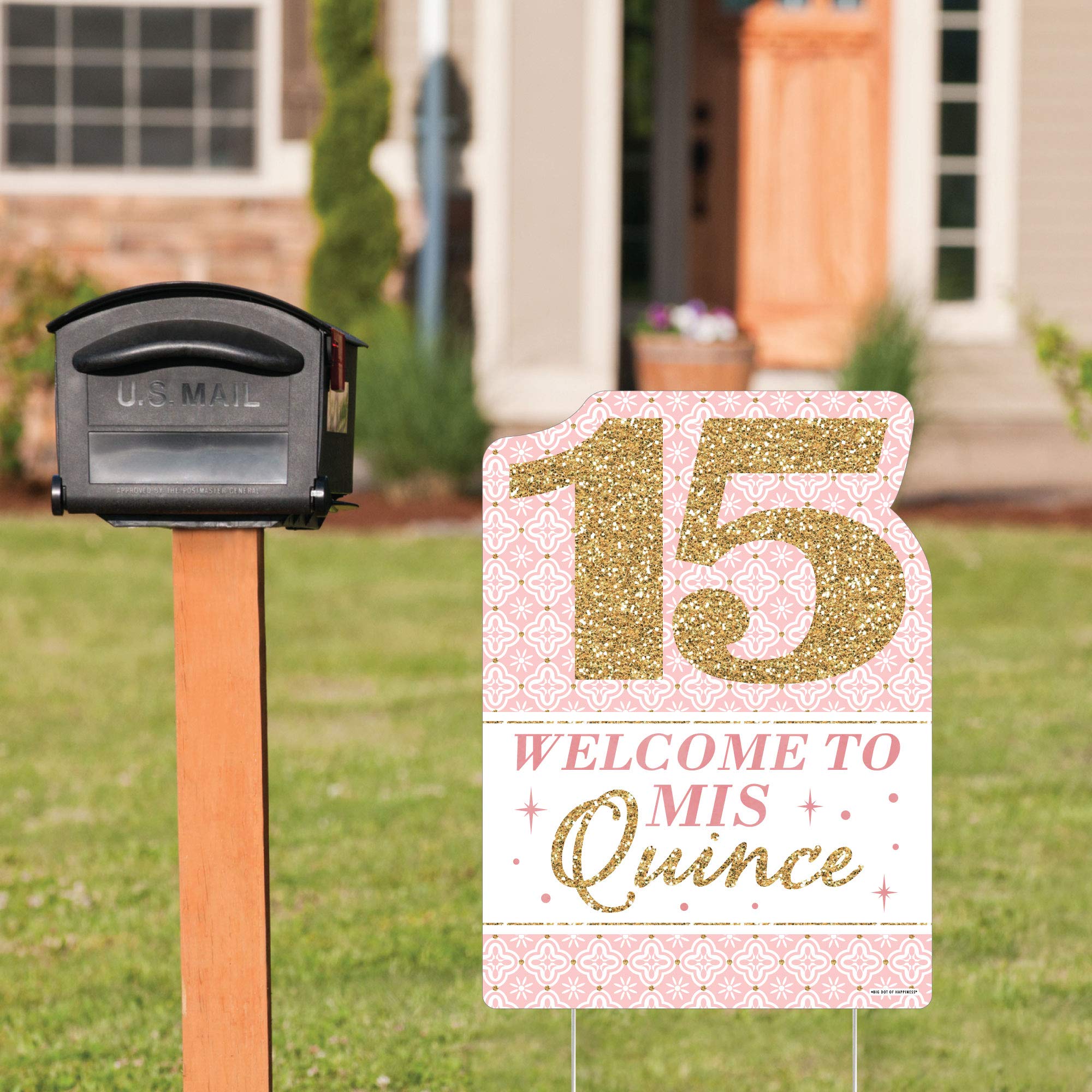 Big Dot of Happiness Mis Quince Anos - Quinceanera Sweet 15 Birthday Party Decorations Set - Welcome Yard Sign for Outdoor & Indoor Celebrations