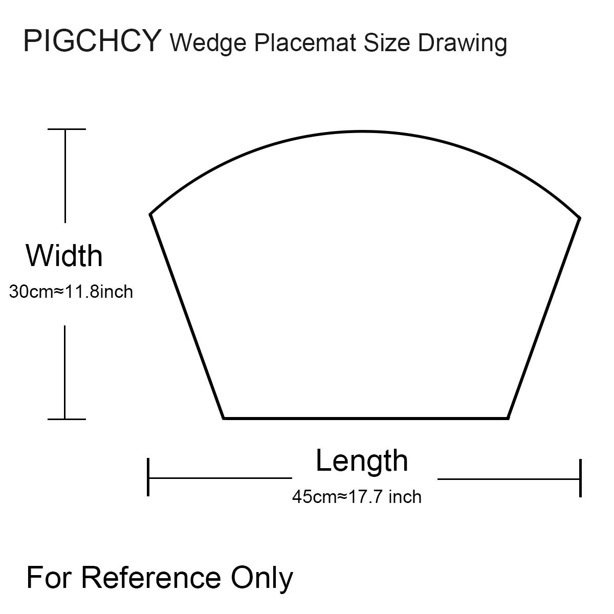PIGCHCY Washable Vinyl Placemats Set of 4 - Heat Resistant Wedge Shaped Table Mats for Dining Room, Kitchen, or Office (Navy Blue) | Perfect for Everyday Meals, Dinner Parties & Home Decor