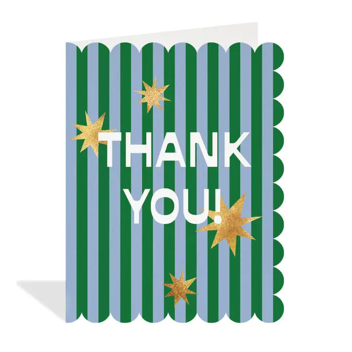 Thank You Stars Greeting Card - Elegant Blank Note Cards for Appreciation, Gratitude & Special Occasions - Perfect for Birthdays, Weddings & Thank You Notes