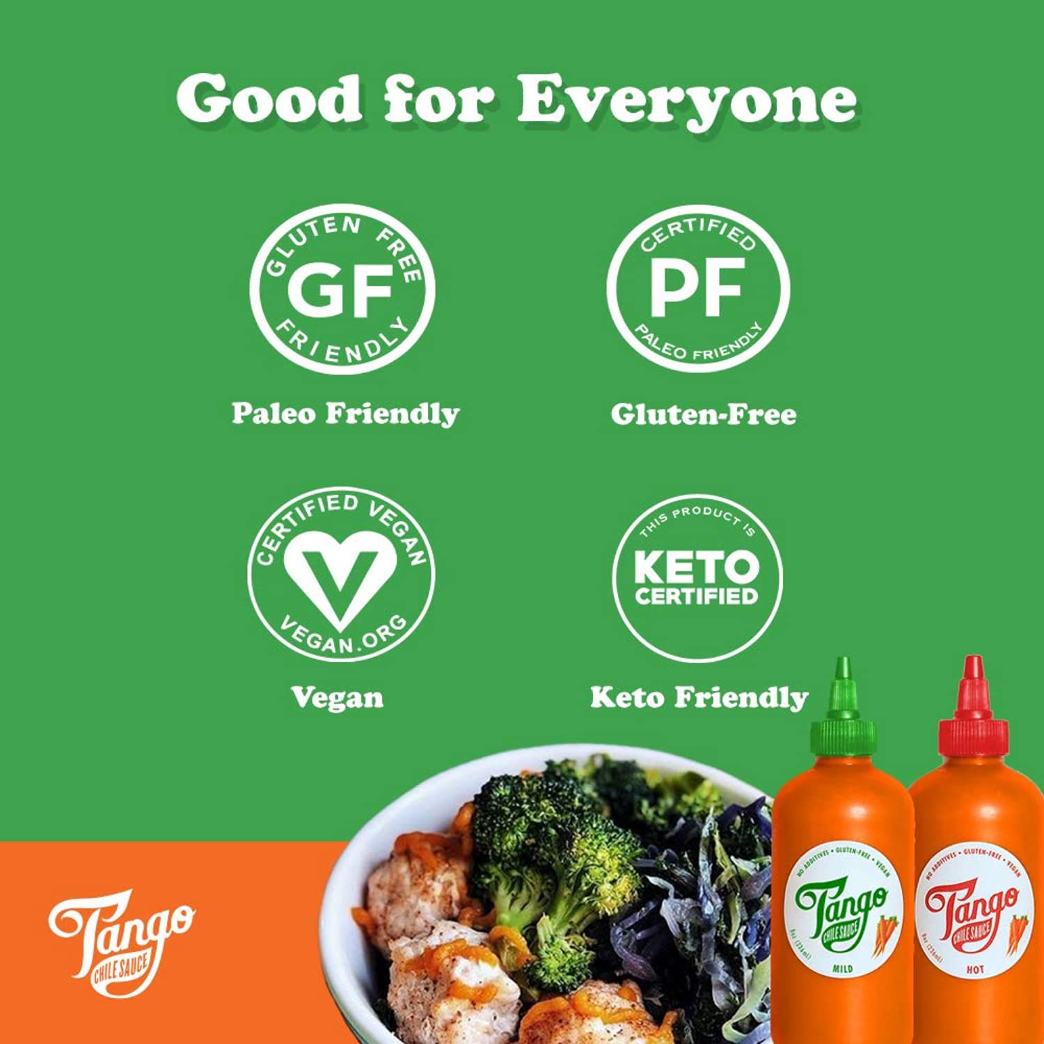 MILD TANGO Original Carrot Hot Sauce - Habanero & Scotch Bonnet Peppers, Lime, Garlic, Culantro, Apple Cider Vinegar - 100% Clean Ingredients, Vegan, Gluten Free, No Preservatives, No Sweeteners - Perfect for Tacos, Wings, Burgers & Spicy Food Lovers