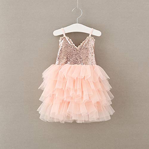 Topmaker Couture Gold Sequin Glitter Flower Girl Dress for Birthday Party, Pageant, Special Occasions & Photoshoots