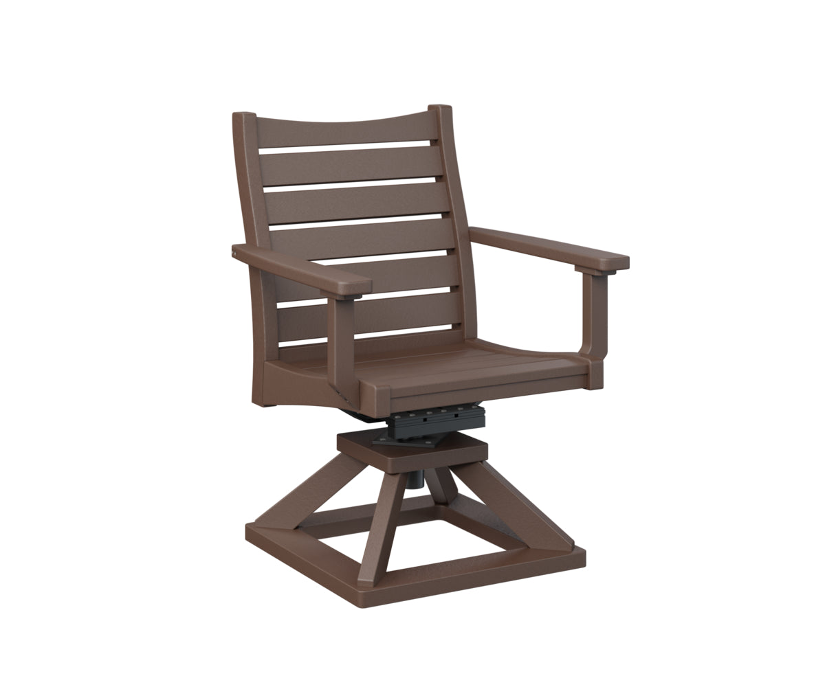 Berlin Gardens Bristol Swivel Rocker Dining Chair - Patio, Garden, Porch & Outdoor Relaxation - Comfortable Rotating Rocking Chair for Dining & Lounging