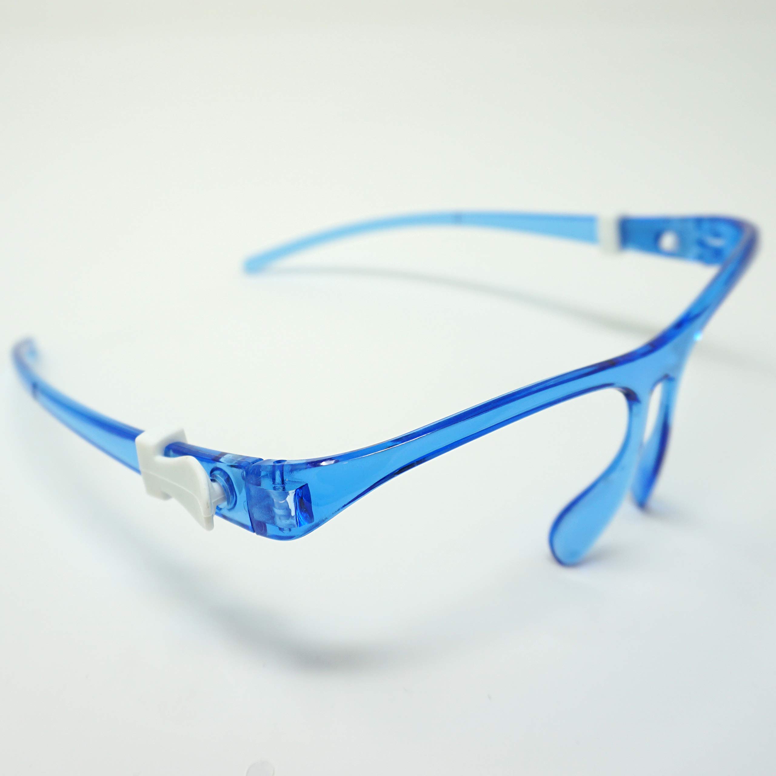 ArtToFrames 20-Pack Clear Blue Protective Face Shields - Reusable Anti-Fog Safety Glasses with Replaceable Shield for Droplet & Saliva Protection - Ideal for Healthcare Workers, Retail & Public Spaces