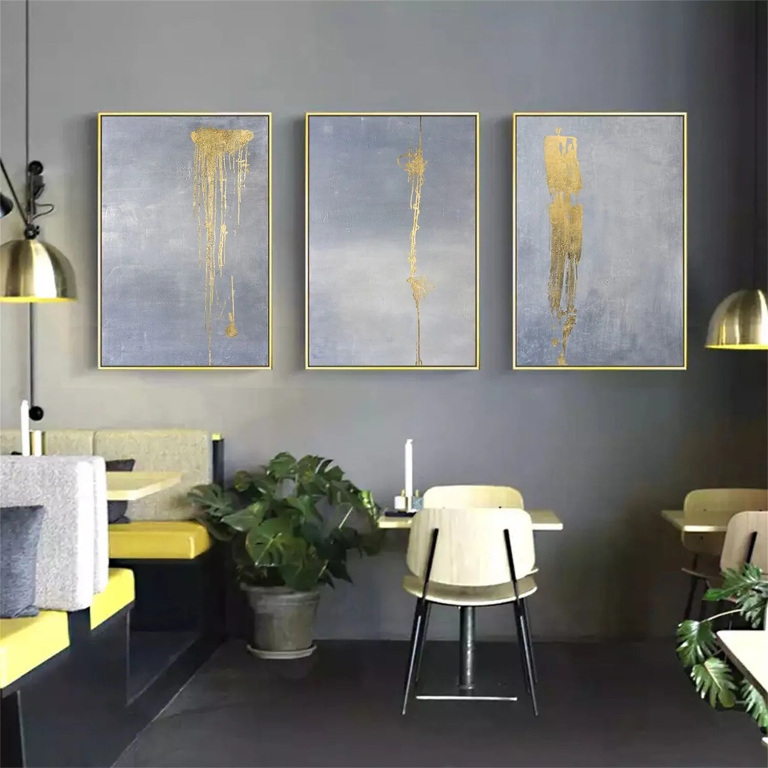 Abstract Painting Set of 3 - Modern Wall Art for Living Room, Bedroom & Office Decor | #AB227 | Perfect for Home & Office Interior Design