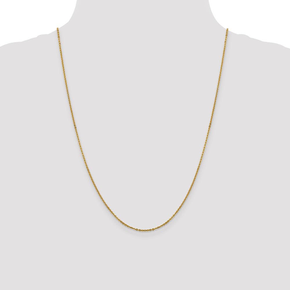 14k Yellow Gold Flat Cable Chain Necklace for Women - Elegant & Durable