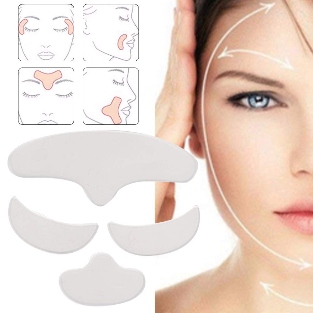 4Pcs Anti-Wrinkle Silicone Face Patches - Washable & Skin-Friendly for Eye & Face Care | Beauty Lifting at Home