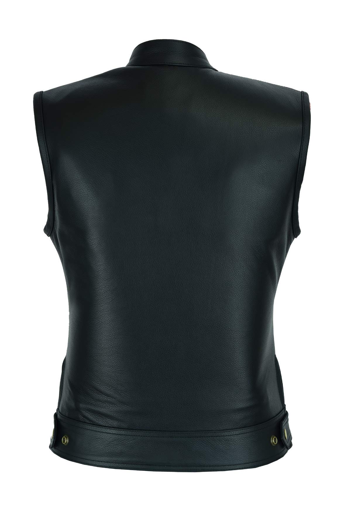 Women's Top Grain Cowhide Motorcycle Leather Vest - Soft & Thick Biker Jacket for Riding, Club Style Fashion | Perfect for Motorcycle Enthusiasts, Biker Events & Casual Outfits