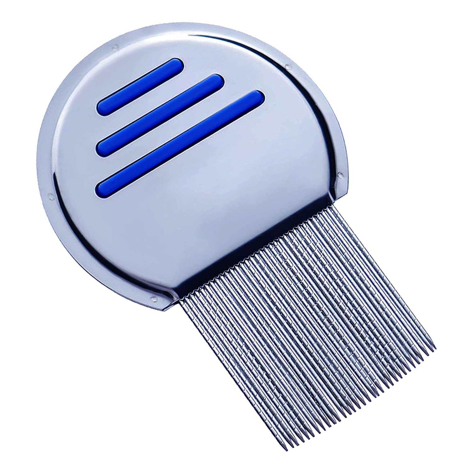 Seyblush Beauty Fine Metal Teeth Lice Comb - Head Lice Remover for Kids, Women & Pets | Nit & Egg Removal | Reusable & Easy to Use | Random Color (LICE COMB A) - Perfect for School, Home & Travel Use