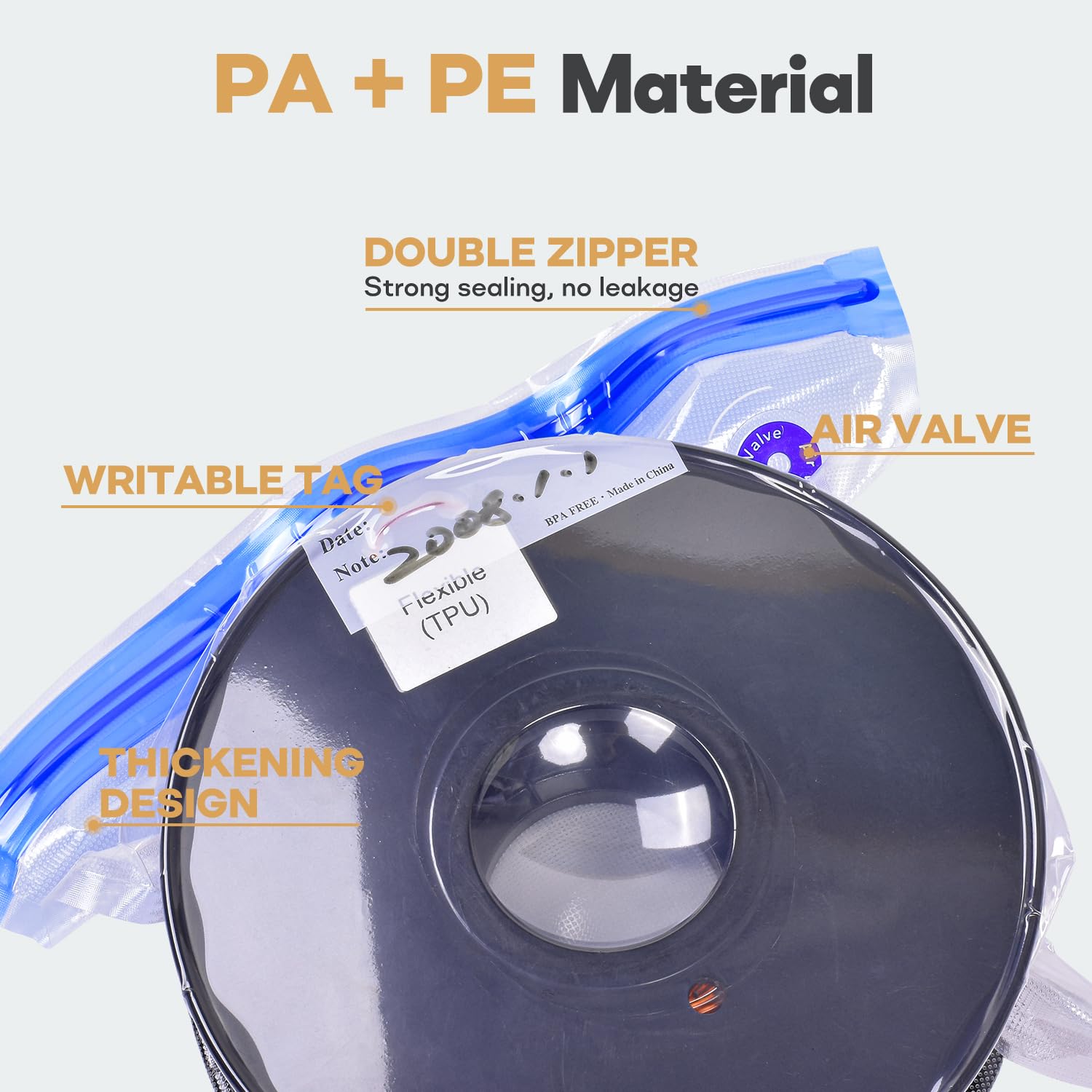 20 Pack Vacuum Storage Bags for 3D Printer Filament with USB Air Pump | Moisture-Proof Spool Sealing Kit | Perfect for PLA, ABS Filament Storage & Organization