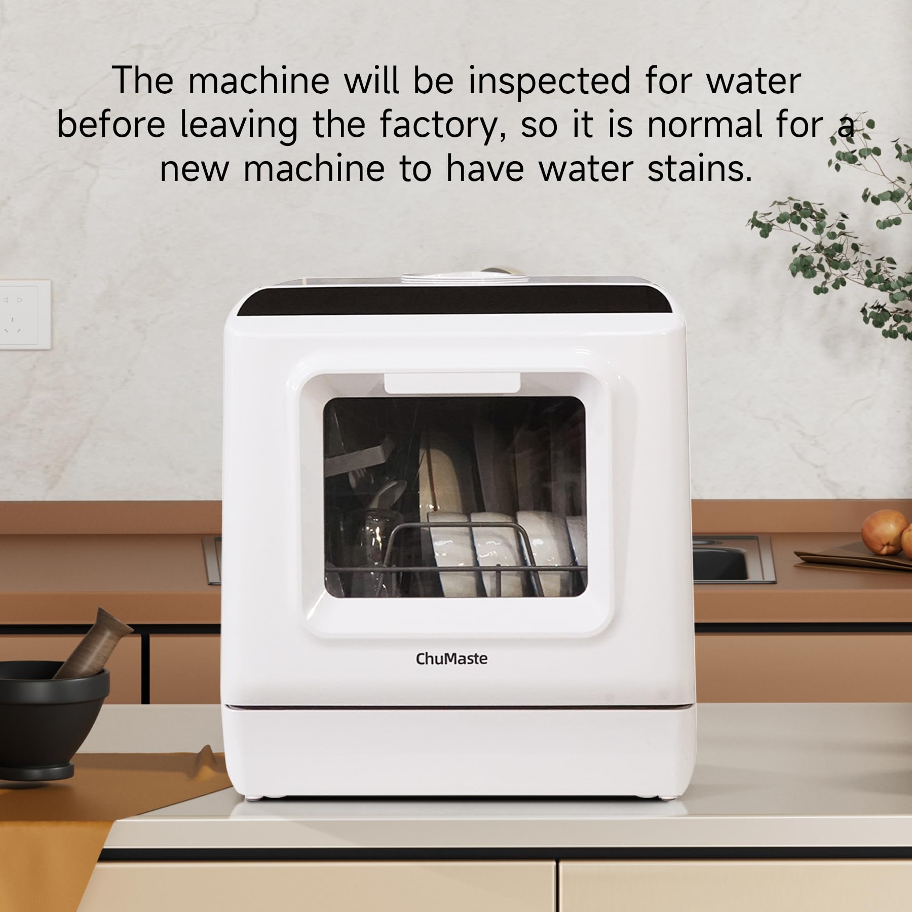 Compact Countertop Dishwasher with 5 Wash Programs & Built-in Water Tank | Portable Tap Connection | Ideal for Apartments, Dorms, RVs & Small Kitchens | Space-Saving & Energy Efficient