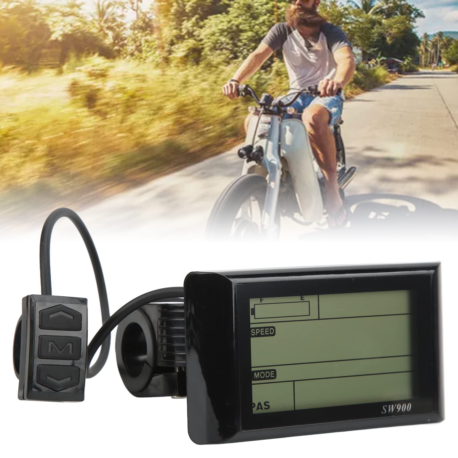 Electric Bike Speedometer - Smart LCD Display for E-Bike Speed Control & Modification Accessories - Perfect for Commuting, Off-Road & Urban Cycling
