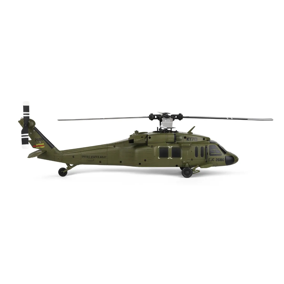 WLTOYS XK K170 RC Helicopter - BlackHawk UH-60L 260mm 2.4G 4CH with 1106 Brushless Motor - Indoor/Outdoor Flying Drone for Adults & Kids, Perfect for Hobbyists, Beginners and RC Enthusiasts
